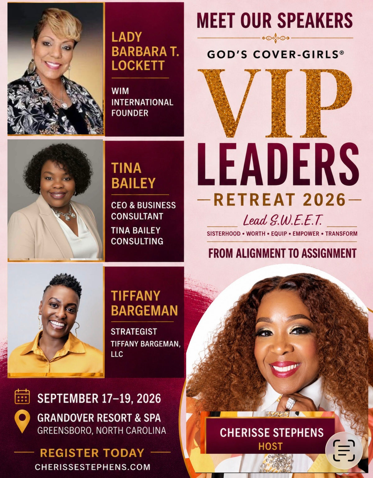 God's Cover-Girls® VIP Leaders Retreat — Standard Registration